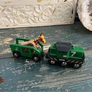 Brio Green Train Set with Giraffe